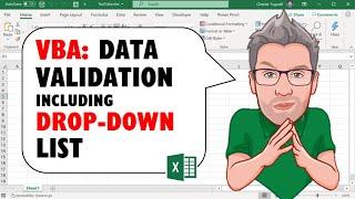 Excel VBA Code for Data Validation Including Drop Down List