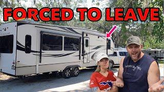 Forced to leave our full time RV spot! #rvlife #rvliving