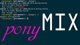 Ponymix, CLI volume control/mixer for PulseAudio