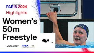 SPECTACULAR FINISH! 🫨 | Women's Swimming 50m Freestyle Highlights | #Paris2024