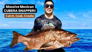 Giant Mexican CUBERA SNAPPER Fishing! | Catch, Cook, Create