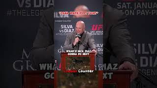 When Nick Diaz Made Dana Angry  #nickdiaz #ufc #mma