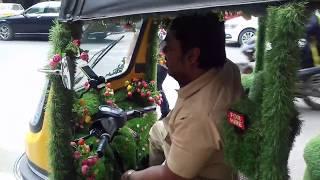 Green Grass Natural Auto Riksha in Pune Amazing Interior Decoration.