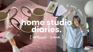 solo dates, clay & art block   a few days in my home studio | VLOG