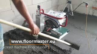 Screed machine Floor Master Robot 130 works in small area