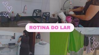 Rotina do lar | Lavei roupas e cuidei da casa