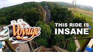 The Voyage Front Row POV Holiday World Unbelievable Wooden Roller Coaster Through the Woods