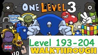 One Level 3: Stickman Jailbreak Level 193 - 204 Walkthrough (RTU Studio)