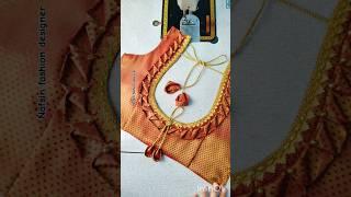 unique designer blouse back neck design Ki Cutting And Stitching Full Detail #blouse #ytshorts