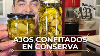 AJOS EN CONSERVA. COMO HACER UNOS AJOS EN CONSERVA CONFITADOS DELICIOSOS Y QUE DUREN MUCHO TIEMPO