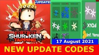 NEW UPDATE CODES [DUAL POWERED] Shuriken Tapping ROBLOX |17 August,2021