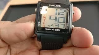 77043pp Sonata Sf Digital Watch Time Configuration || Sonata Sf Digital Watch #navyawatchgallery