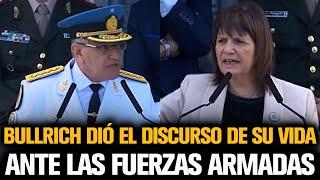 BULLRICH DEJÓ IMPRESIONADA A VILLARRUEL ANTE LAS FUERZAS ARMADAS