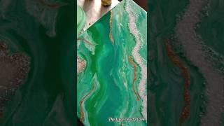 The Making of “Emerald Oasis” – Luxury Resin Art Process #resinart