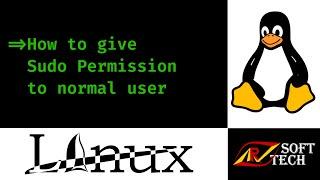 How to give Sudo Permission to a user | Linux Tutorial | ARV SoftTech