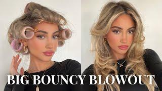 AT-HOME BLOWOUT W/ ROLLERS  BIG & BOUNCY *updated*