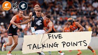 Carlton vs GWS Practice Match Review – 5 Key Takeaways!