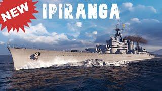 World of WarShips Ipiranga - 4 Kills 206K Damage | NEW SHIP !