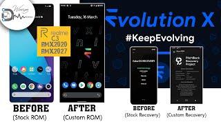 How to install Custom Recovery Pitch Black and Custom ROM EvoX+Root on Realme C3 RMX2020/2027/2021