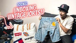 UNBOXING: trending vintage jorts | how to start thrift store in india delhi | thrift in delhi