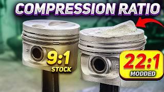 Ridiculous compression ratio in a gasoline engine - what will happen?
