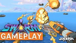 Swarm Gameplay on Oculus Quest 2 - VR Arcade Grappling Shooter!