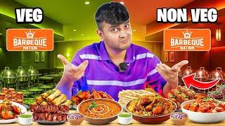Trying BBQ Nation Veg vs Non-Veg Buffet Full Menu