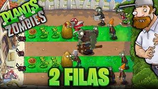 ¿Es posible terminar Plantas vs Zombies con solo 2 FILAS?