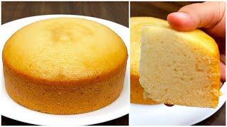 Eggless Sponge Cake Recipe Without Oven | Basic Sponge Cake Recipe | Vanilla Sponge Cake