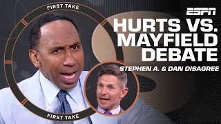  HEATED DEBATE  Stephen A. & Dan Orlovsky DISAGREE on Hurts vs. Mayfield ️ | First Take