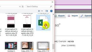 How to import excel data in phpmyadmin