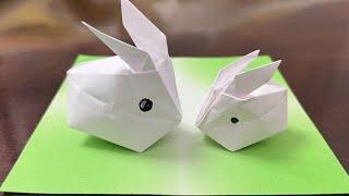 No glue - How to make a cute little origami bunny - DIY Easter Craft ideas