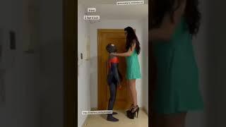 Tall woman Dwarfs superhero #tallgirl #tallwomanvideos #tall