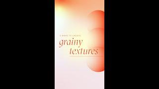 How to create grainy textures in your Illustrations #Shorts
