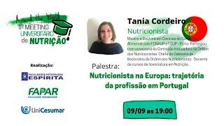 Nutricionista na Europa: trajetória da profissão em Portugal - Tania Cordeiro