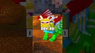 100 Days As An Elemental Dragon In Hardcore Minecraft! #shorts