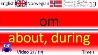 21 Time 1 / Tid Norsk - Engelske Ord / Norwegian - English Words lære engelsk