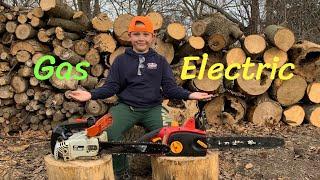 Kid's Review - Gas or Electric Chainsaw?