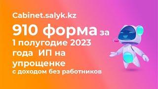 910 форма за 1 полугодие 2023 года  ИП на упрощенке с доходом без работников