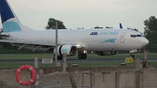 ASL Airlines Cargo Boeing 737 landing at Dublin Airport, Ireland 