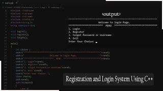 Registration and Login projects using C++ OOP