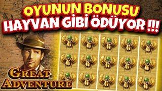 SLOT OYUNLARI  GREAT ADVANTURE  OYUNUN BONUSU HAYVAN GİBİ ÖDÜYOR !!!