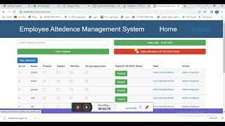 employee attendance management system project in php with source code