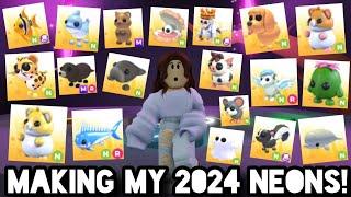 Making My 2024 Neons! | Adopt Me! | Roblox