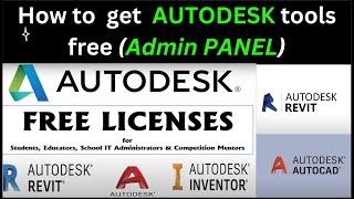 How to Get Autodesk Tools for Free? | Autodesk Admin Panel Guide | EDU MAIL | TECH TOUR T