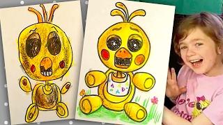 Как нарисовать Чику из 5 ночей с фредди / How to draw Chica FNAF