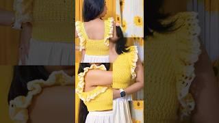 I stitched my own birthday outfitneed tutorial? #trending #crochettutorial #crochettop #diy #knit