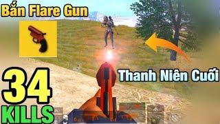 [PUBG Mobile] Bỏ Hết Đạn | "Bắn Flare Gun" Vào Thanh Niên Bo Cuối | 34 KILLS SOLO VS SQUAD | T98