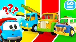 Dessins animés 60 MIN pour enfants. Léo le camion appelle les Véhicules d'assistance