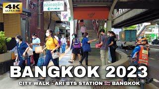 Bangkok Ari BTS STation Evening Walk • THAILAND 4K